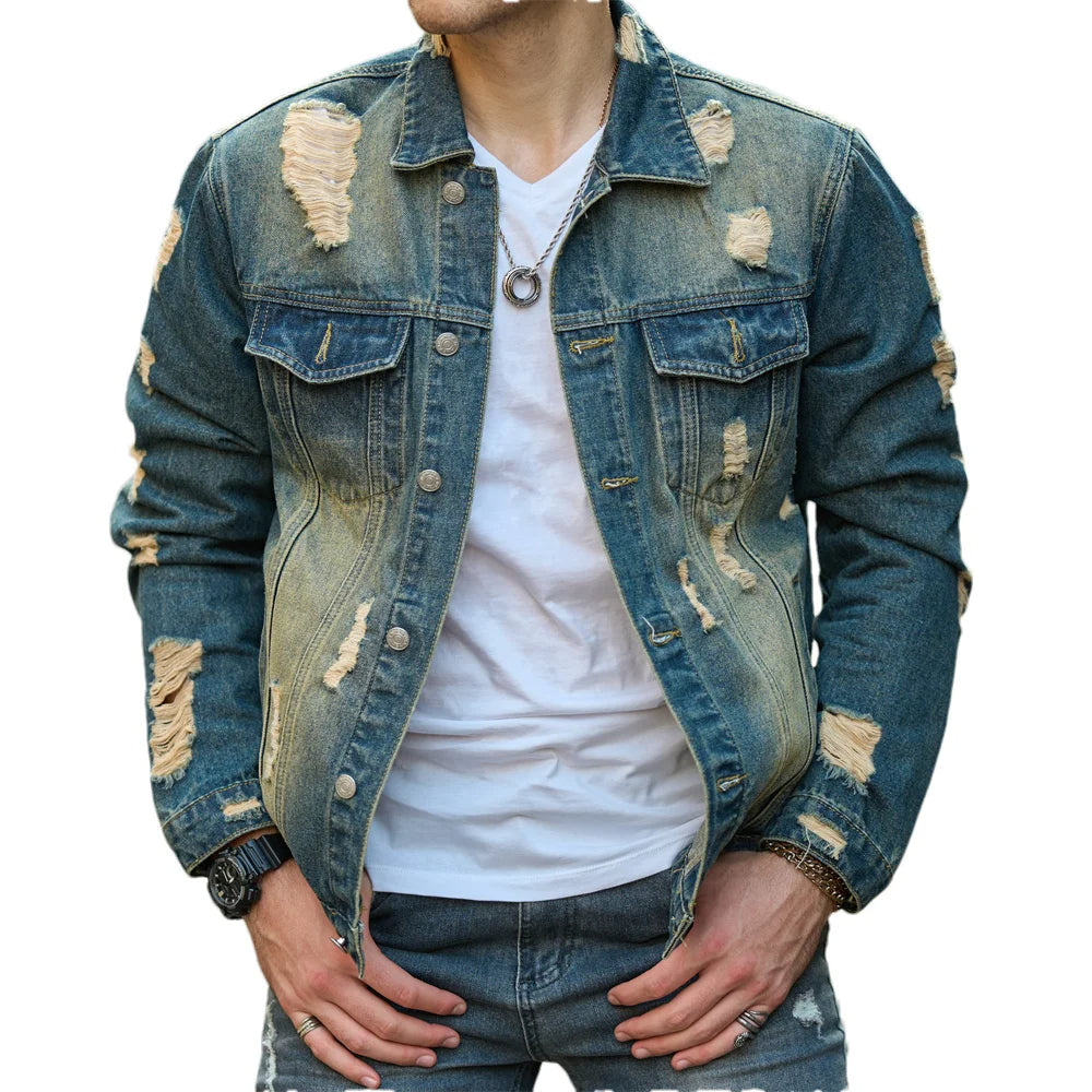 Ravencut Distressed Denim Jacket