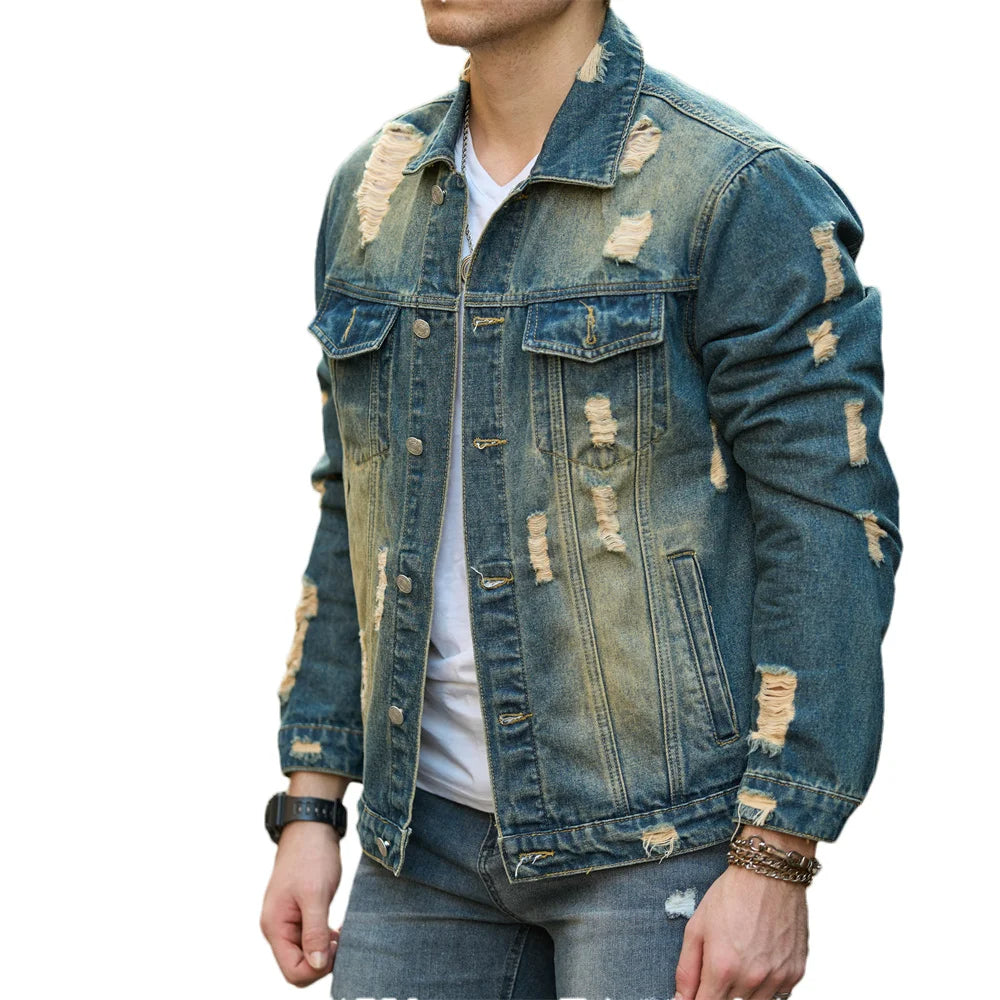 Ravencut Distressed Denim Jacket