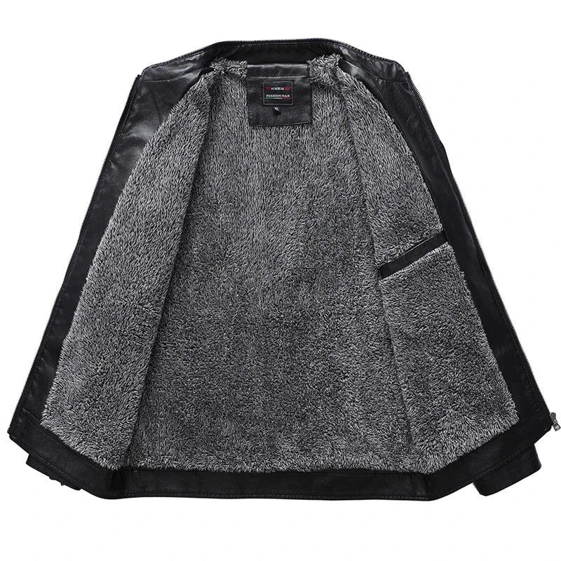 Carrington Leather Stand Collar Jacket