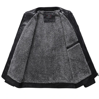 Carrington Leather Stand Collar Jacket