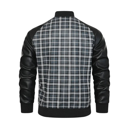 Montford Grid Leather Jacket