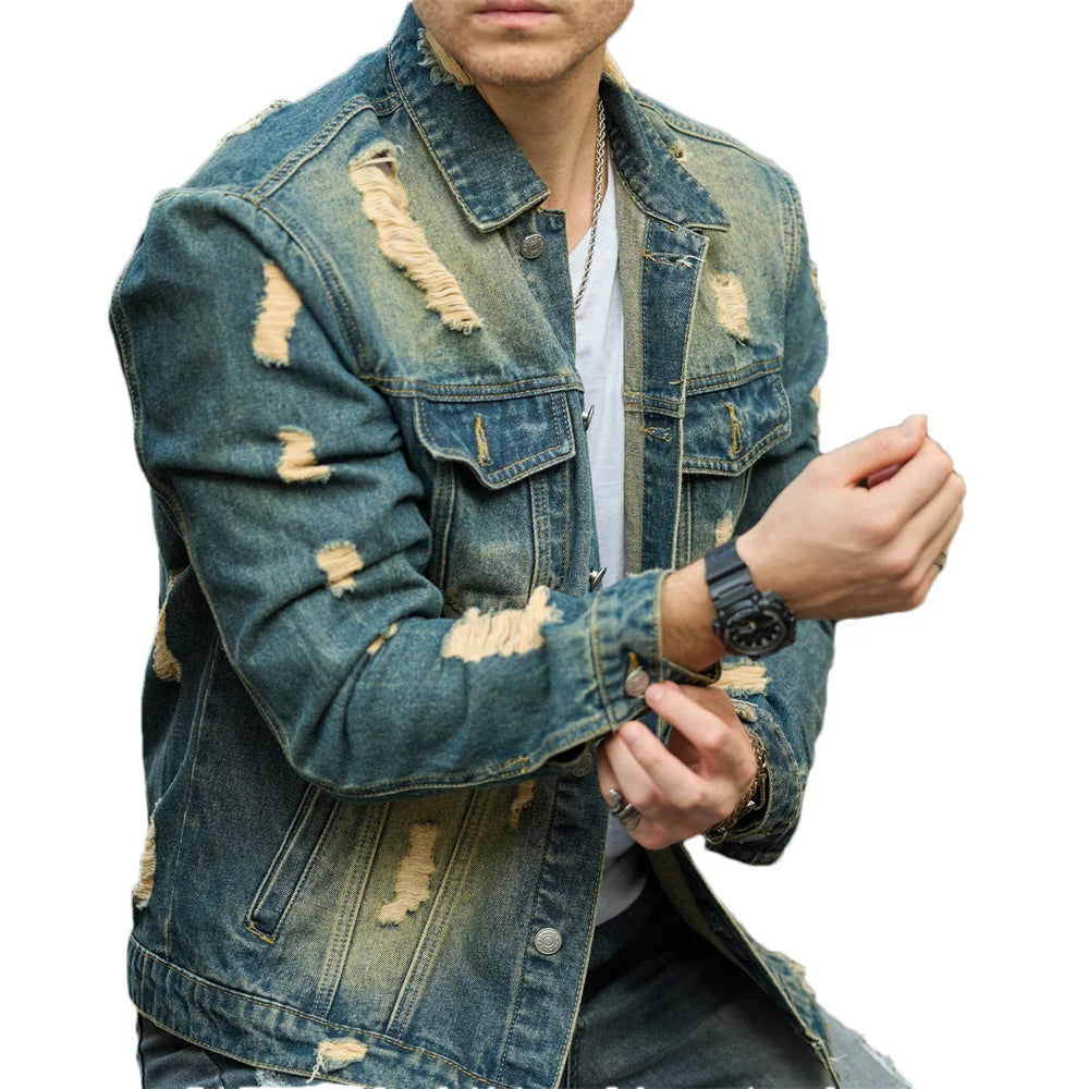 Ravencut Distressed Denim Jacket