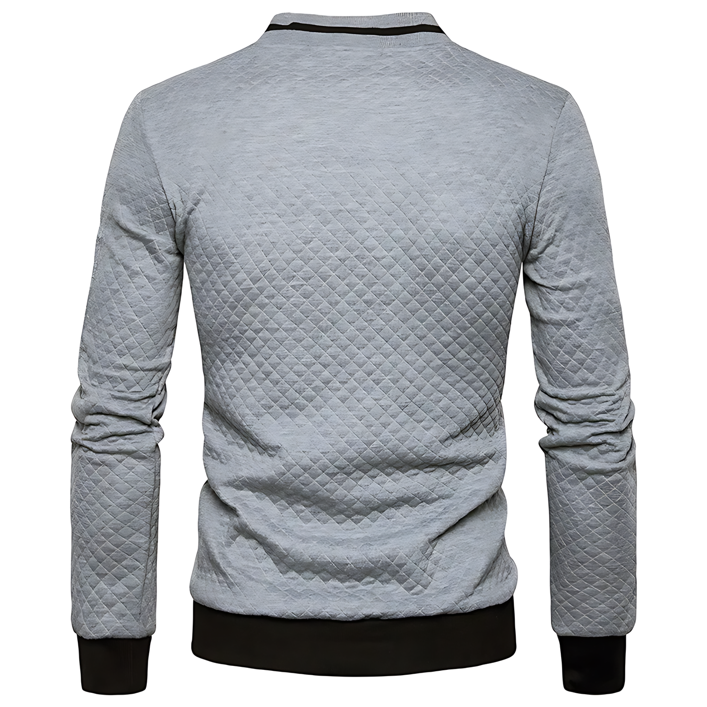 OUTLET  Men's Modern Quilted Zip-Up Bomber Jacket with Contrast Trim